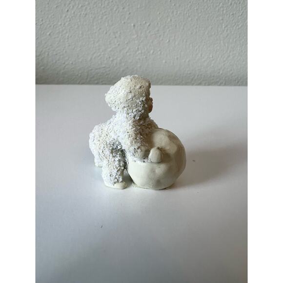 Department 56 Snowbabies "I am making snowballs". Handpainted Pewter.  #7602-3 - Picture 4 of 7
